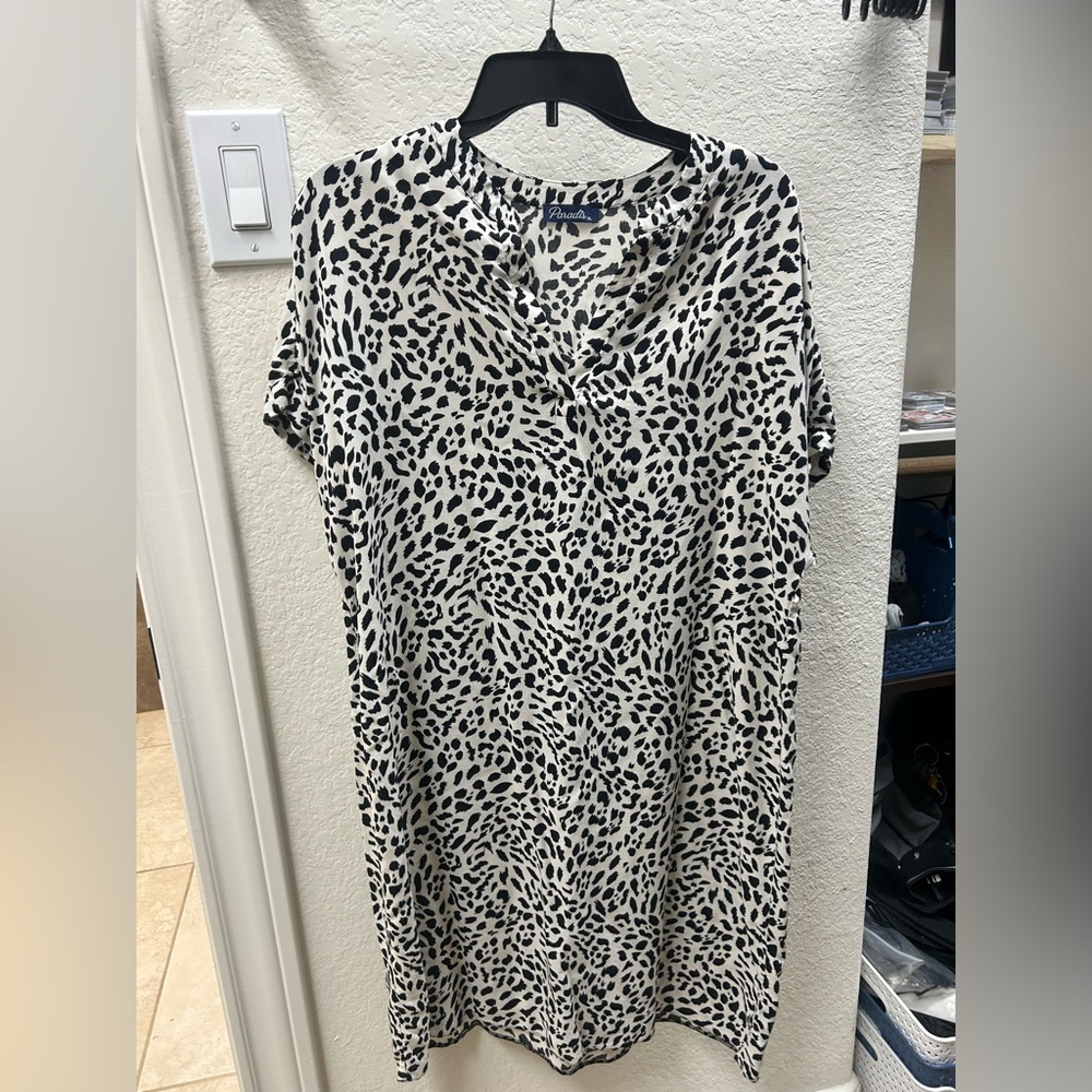 Paradis Monochrome Animal Print dress